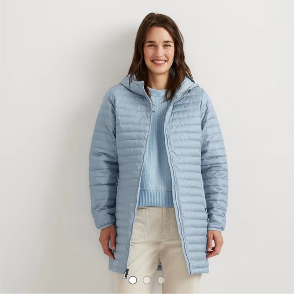 Eddie Bauer Women's Gray/Blue Puffer Jacket